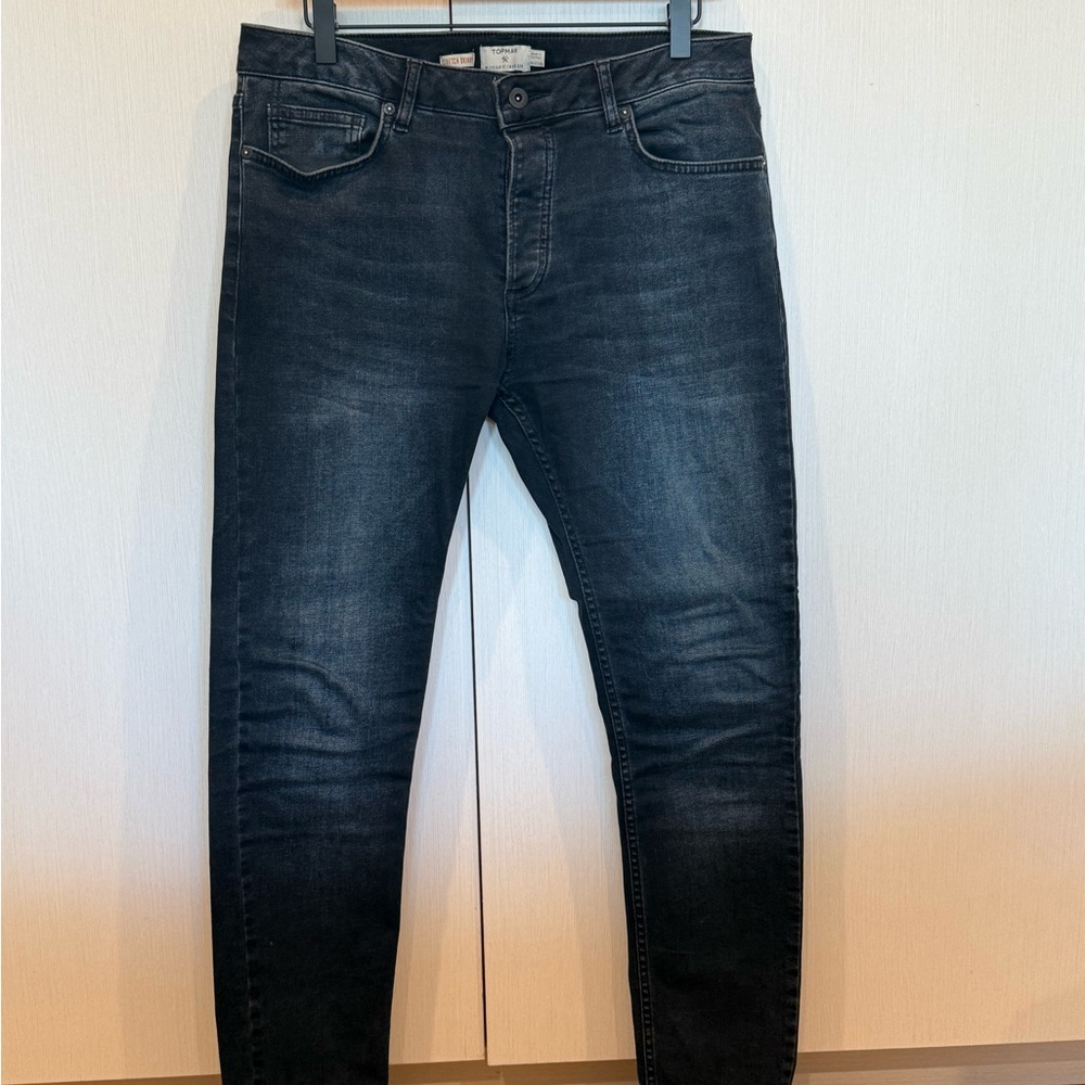 Topman Dark Denim “Stretch Skinny” Jeans - 32R